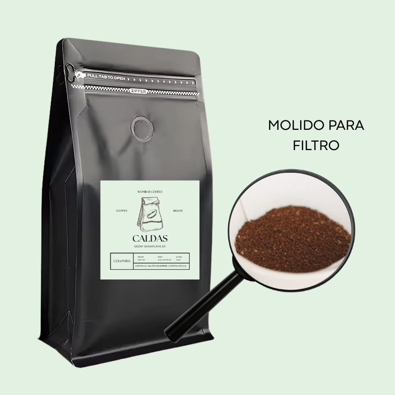 CALDAS Colombia - Café Descafeinado 100% Arábica - Molido o en grano
