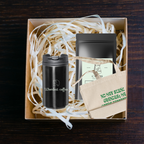 Pack regalo CALDAS Café descafeinado de especialidad en grano o molido + Vaso Térmico + Tote Bag