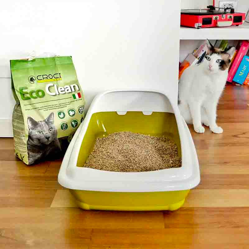 Arena vegetal para gatos - Eco Clean 6 L - Eliminable por WC