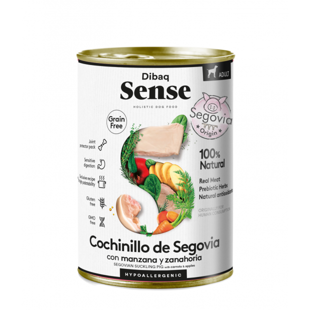 Can of natural dog food - Suckling pig from Segovia 380g